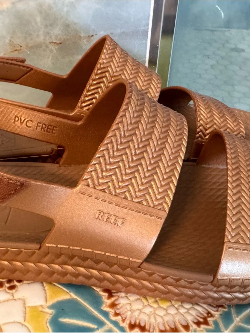 Women's Brown Braided Slide Sandals - Reef